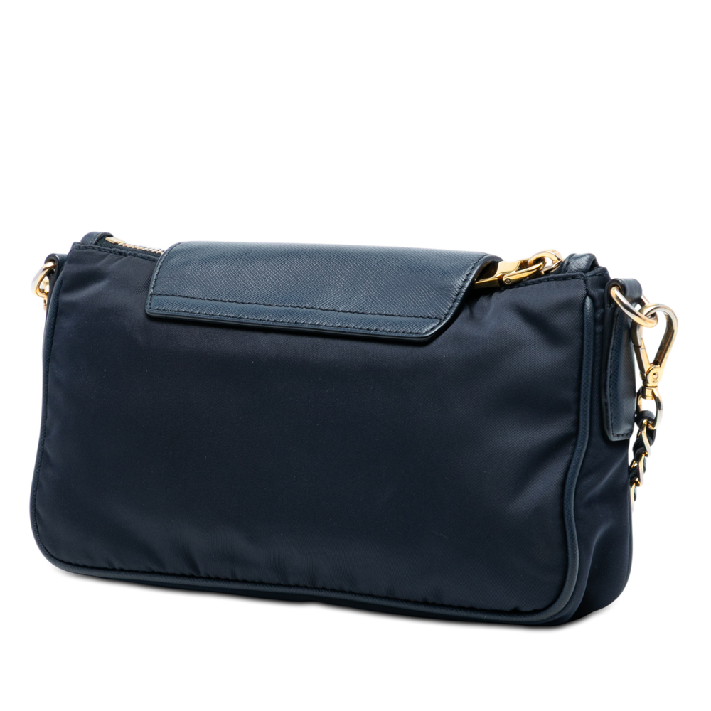 Pre-Loved Prada Saffiano Trimmed Tessuto Chain Crossbody - Picture 2 of 6